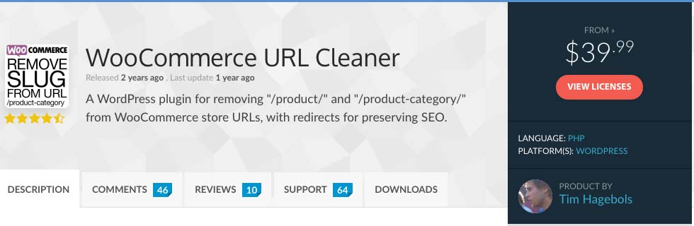 Remove slug WooCommerce