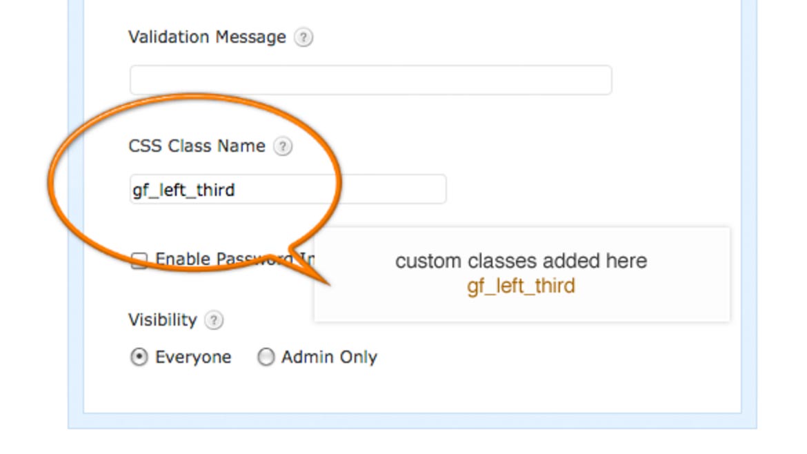 CSS Classes Gravity Forms