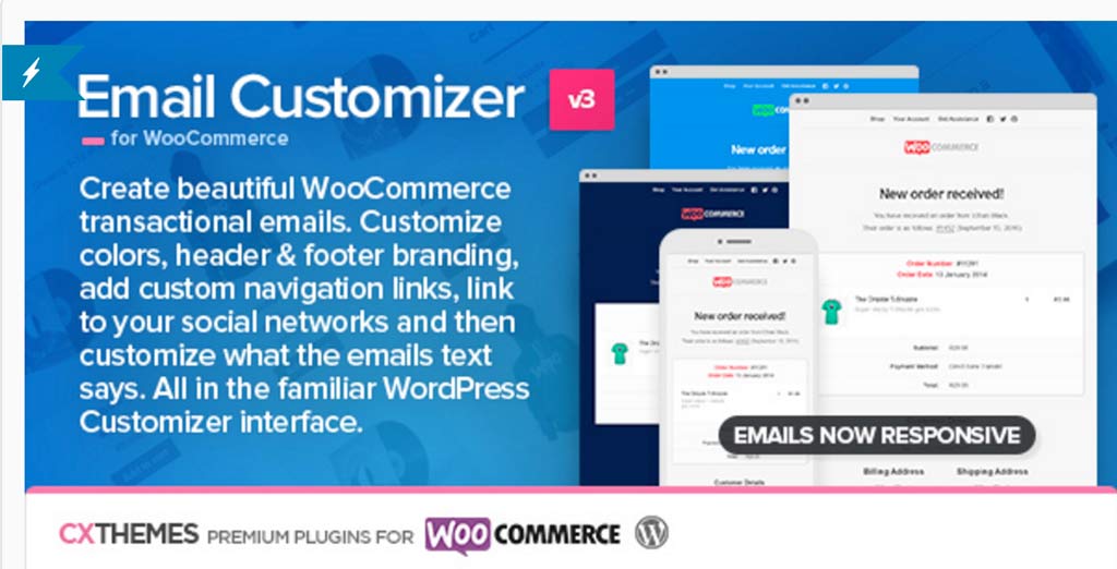 Email customizer Woocommerce