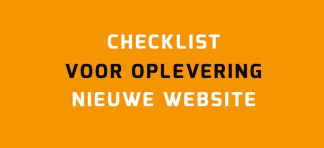 checklist oplevering website 1