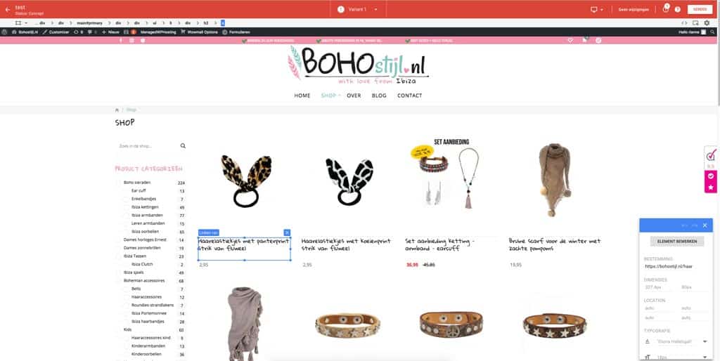 Google Optimize Split test