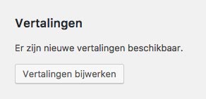Vertalingen bijwerken WordPress
