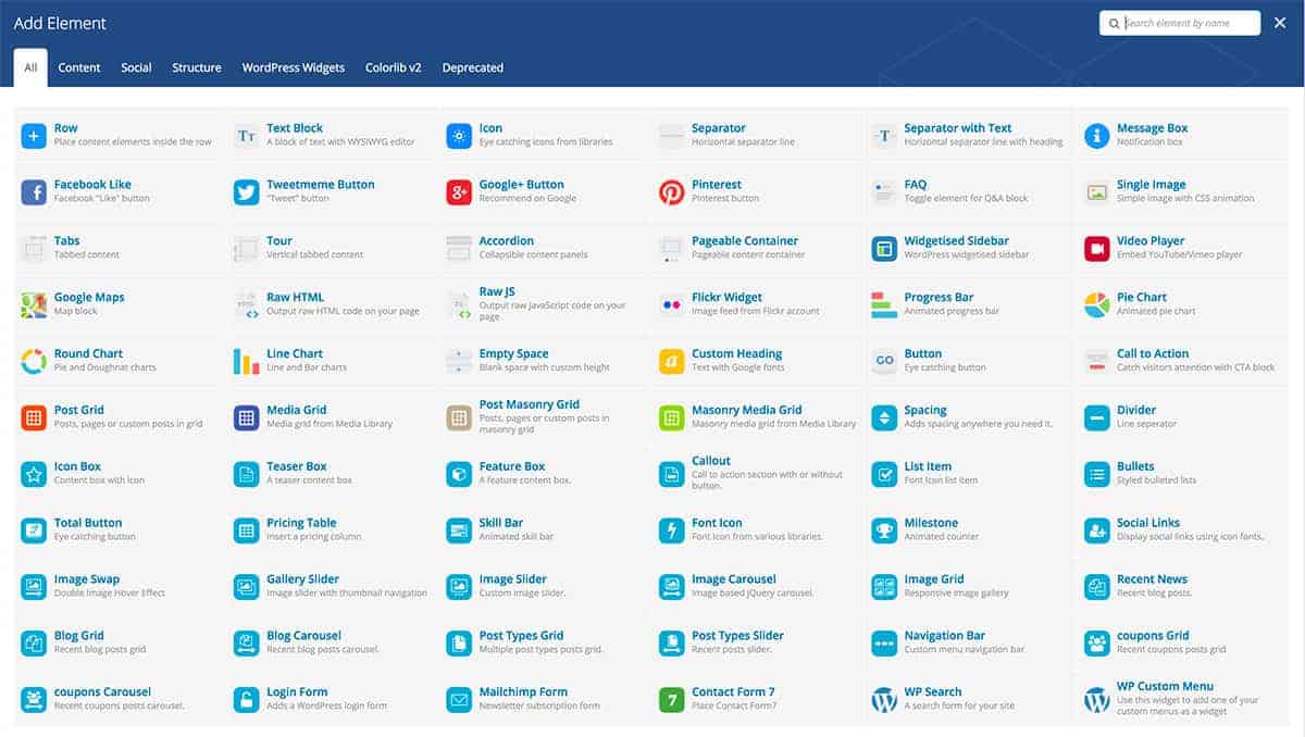 WordPress pagebuilder VC
