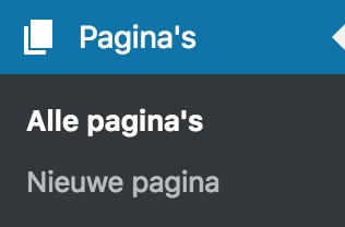 Pagina's in WordPress