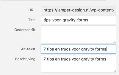 Blog afbeeldingen optimaliseren