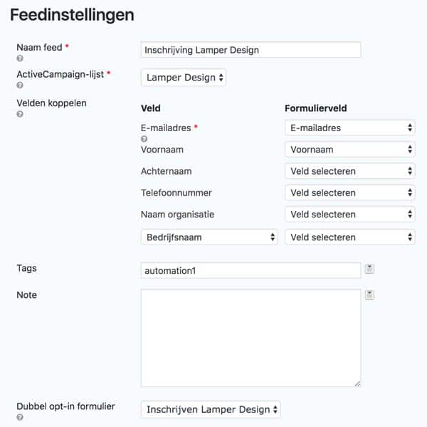 Activecampaign Gravity Forms