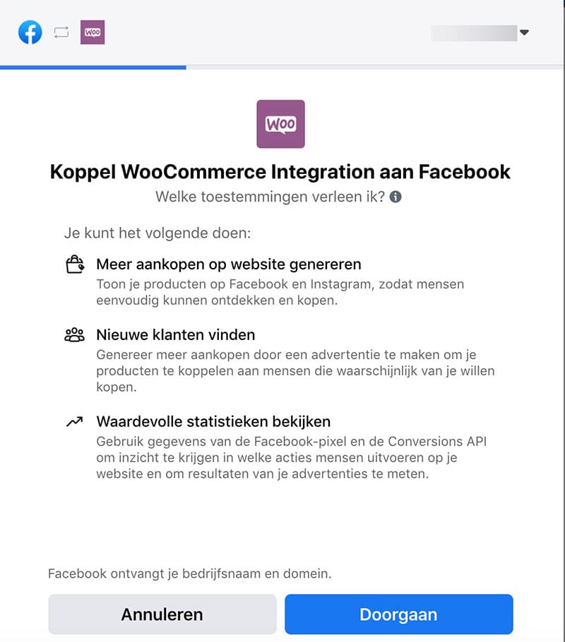 Facebook shop WooCommerce