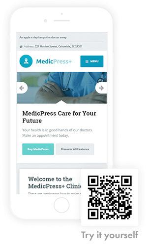 MedicPress thema op mobiel