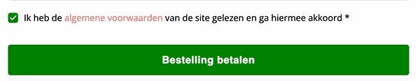Algemene voorwaarden WooCommerce checkout
