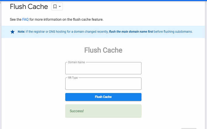 DNS cache flush google