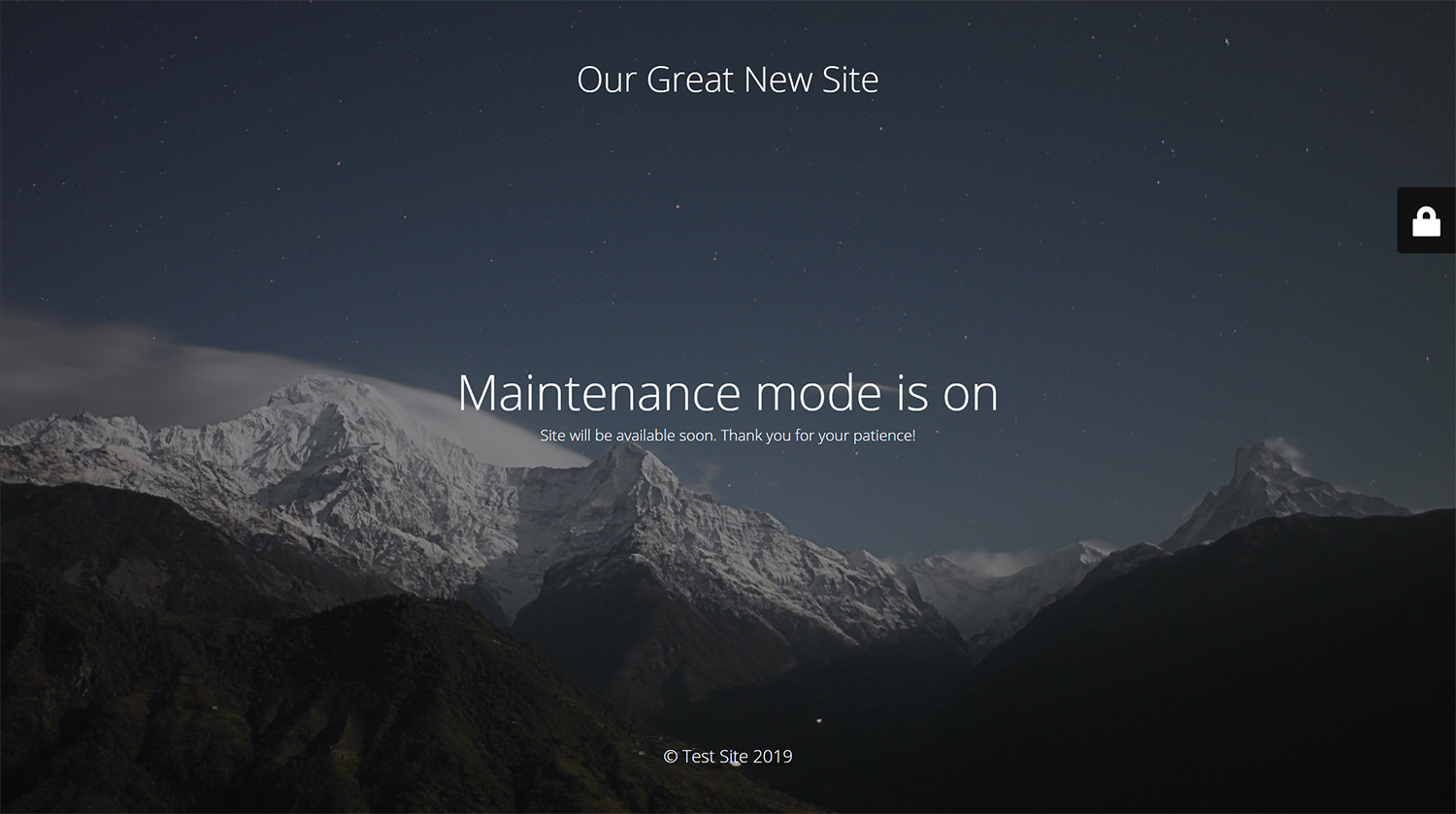 Maintenance mode WordPress