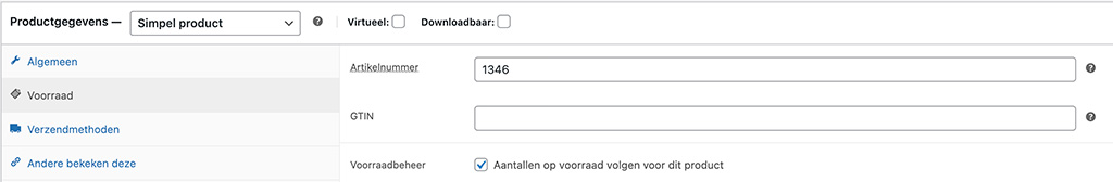 SKU WooCommerce