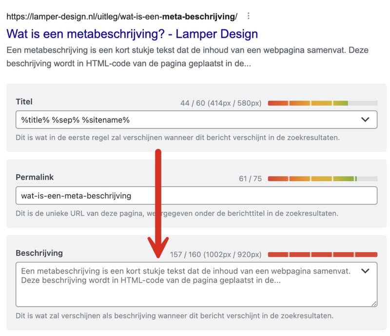 Metabeschrijving WordPress