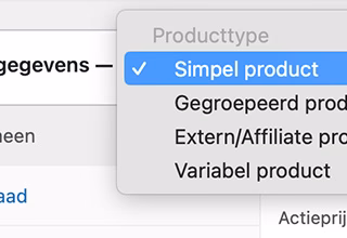 Variabel product maken