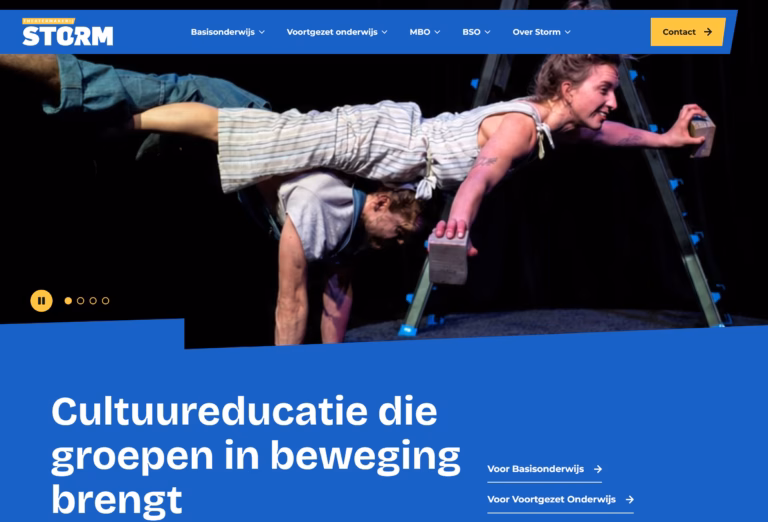 Theatermakerij Storm website