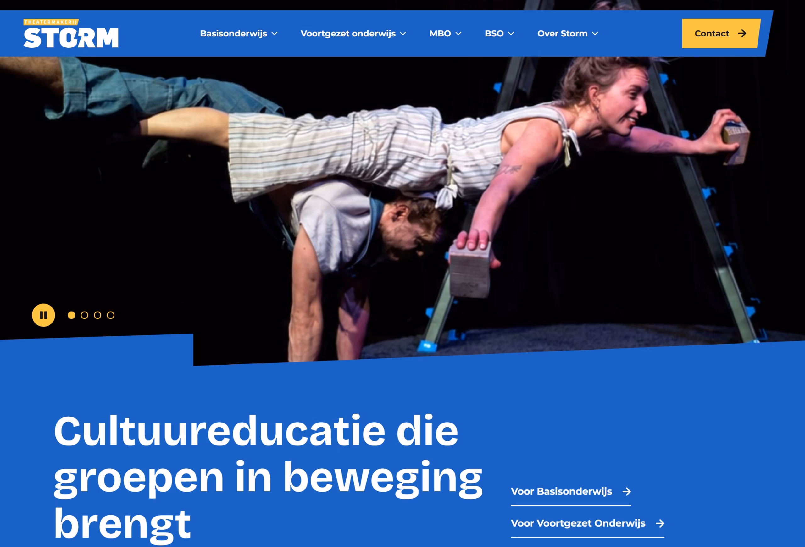 Theatermakerij Storm website